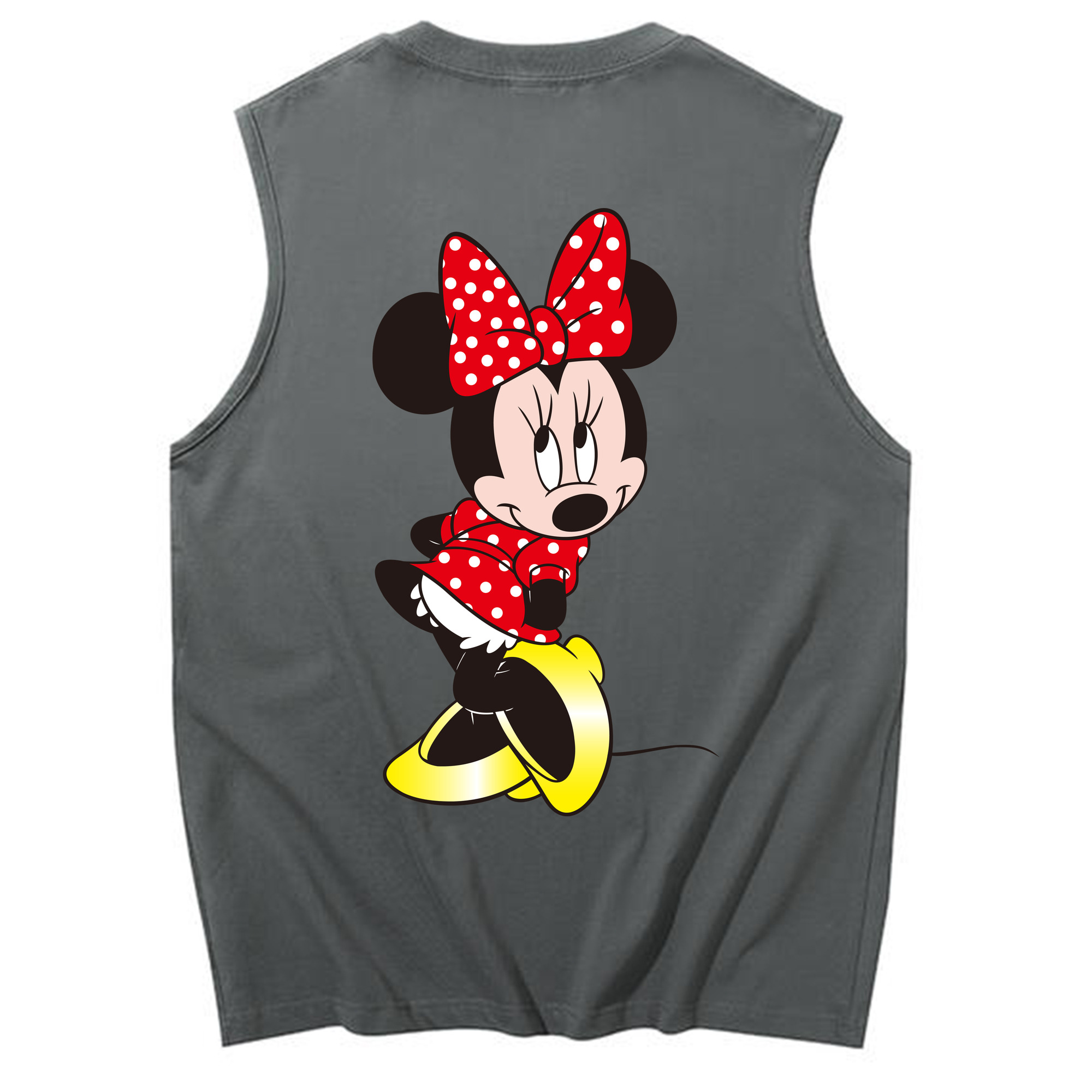 ミッキーマウス Mickey Mouse コットン100％タンクトップ（背面プリント）